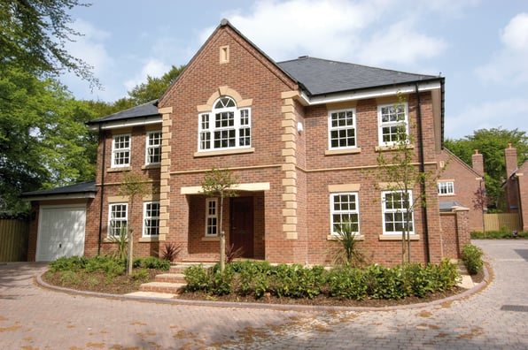 A modern house which has invested in upvc double glazed windows to boost their efficiency.