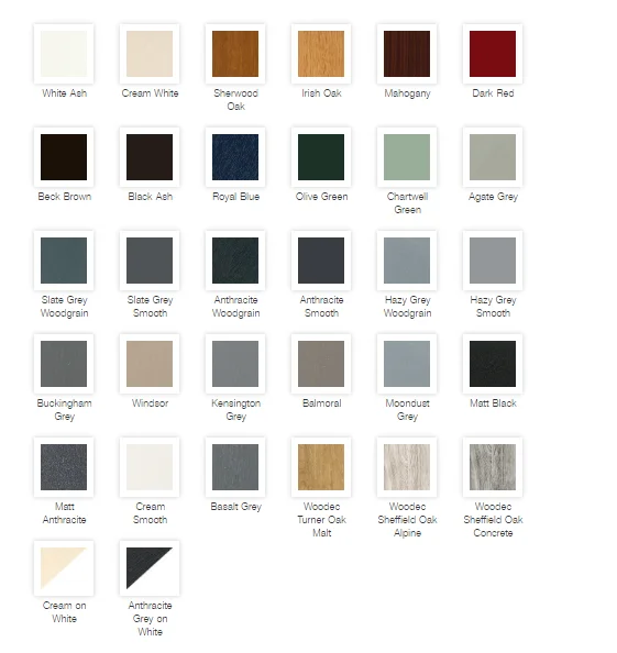 Casement Windows Colour Options